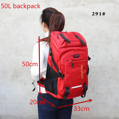 80L 50L Men's Backpack Travel Sports Hiking Backpack School Bag Pack Women