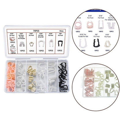 70Pcs Fuel Line Retainer Clip Assortment Connections For Ford Car Accessories