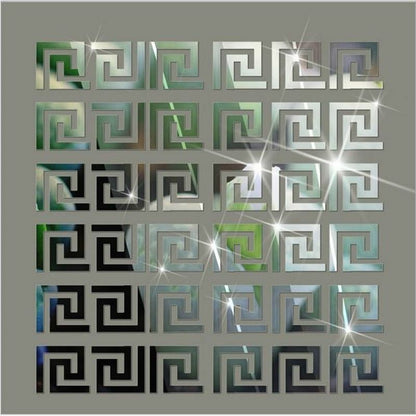 Wall Mirror Stickers 30Pcs 5*5CM 3D Waist Line Acrylic Decorations Living Rooms