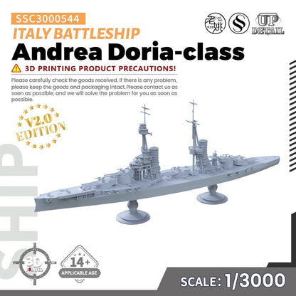 SSMODEL SSC3000544 1/3000 Military Model Kit Italy Andrea Doria-class Battleship
