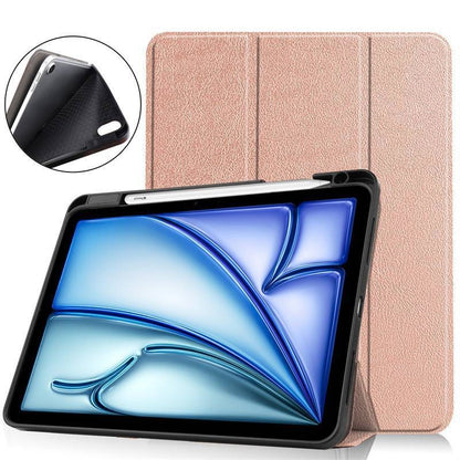 For 2025 iPad Air11 Slim Tri-Fold Folio Case 8-color protective cover PU case