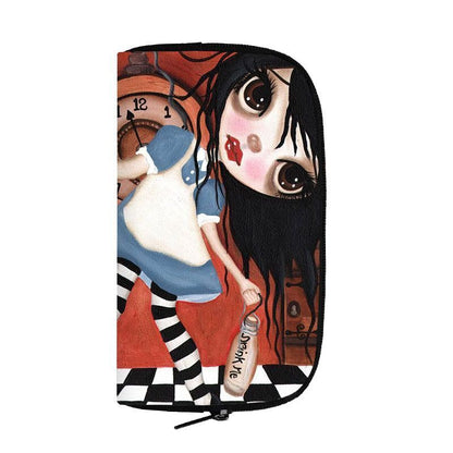 Cartoon Gothic Wallets Cute Purse Clutch Bag Phone Holder Ladies Coin Bags Long