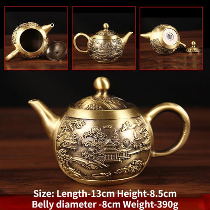 Brass Teapot Water Kettle Home Tea Set Ware Tea Pot Ornaments Handicrafts