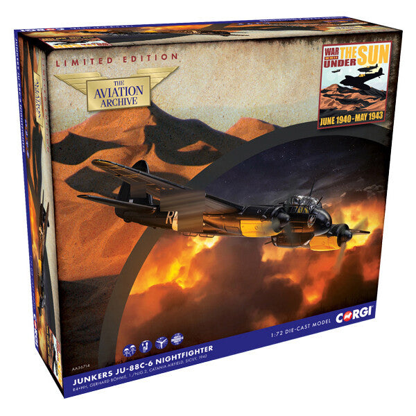 1:72 Corgi Junkers Ju-88C-6, Gerhard Böhme, Catania,Sicily Fighter Diecast Model