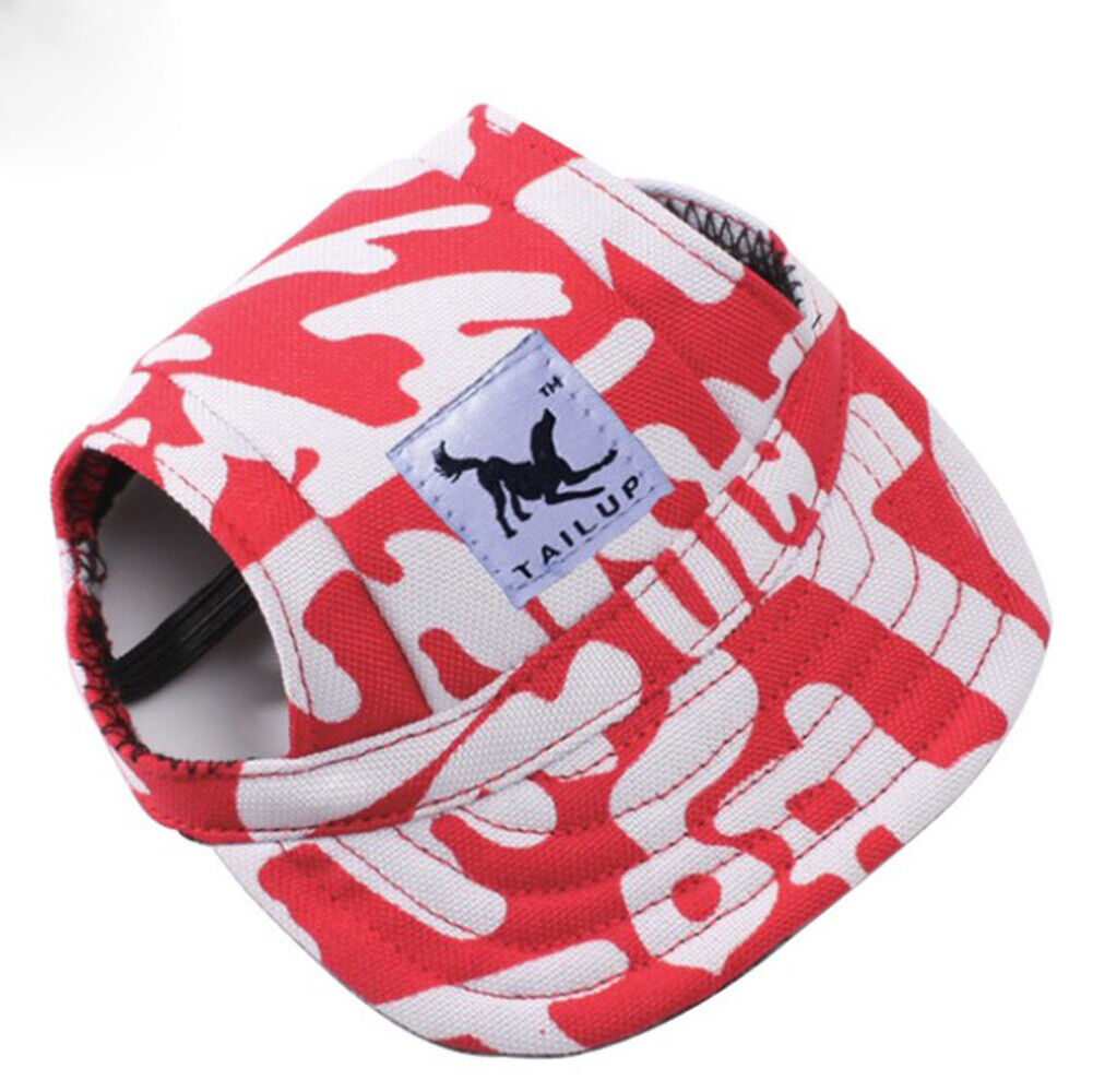 Dog Sun Hat Pet Baseball Cap Adjustable Sunscreen Ear Holes Visor Cap S-XL size!