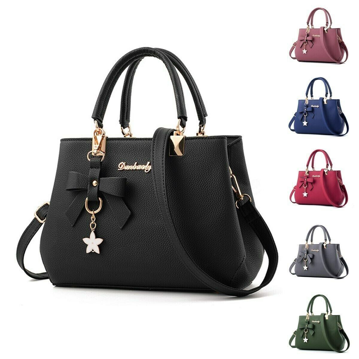 Womens Ladies PU Leather Handbag Shoulder Messenger Satchel Tote Crossbody Bags