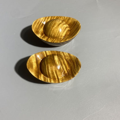 1pc Golden Phoebe Yuanbao Hand Piece 6cm Full Water Wave Grain