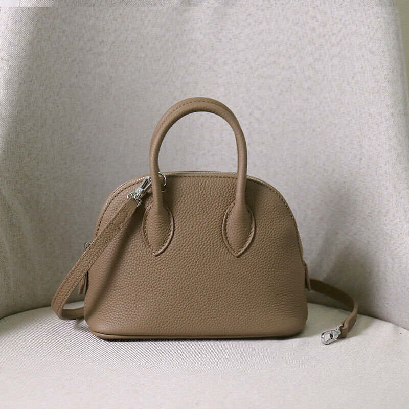 18/27/31 Real Leather Bowling Tote Purse Handbag Shoulder Bag Fashion Crossbody