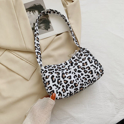 Animal Pattern Canvas Shoulder Bag Vintage Small Purse Square Handbag 22*14*8 CM