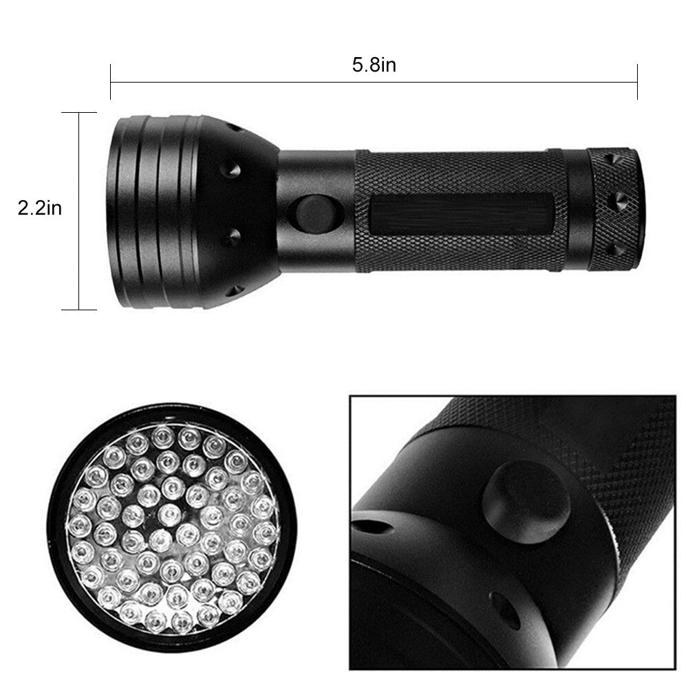 Blacklight Flashlight for Authenticating Drivers Licenses, Currency, Passports