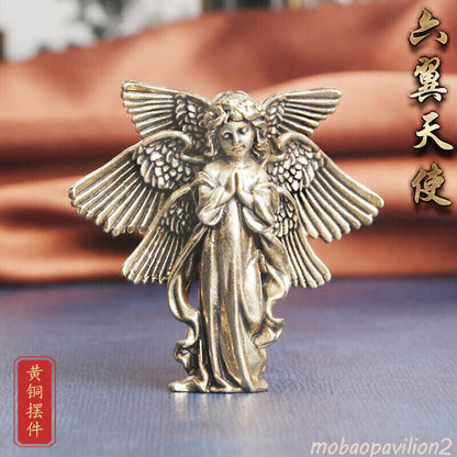 Solid Brass Angel Figurine Small Angel Statue House Decoration Figurines Gift