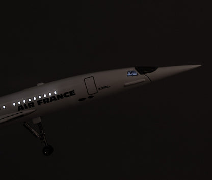 1:125 50CM AIR FRANCE Concorde Airplane Led Sound-Controlled Light Resin Model