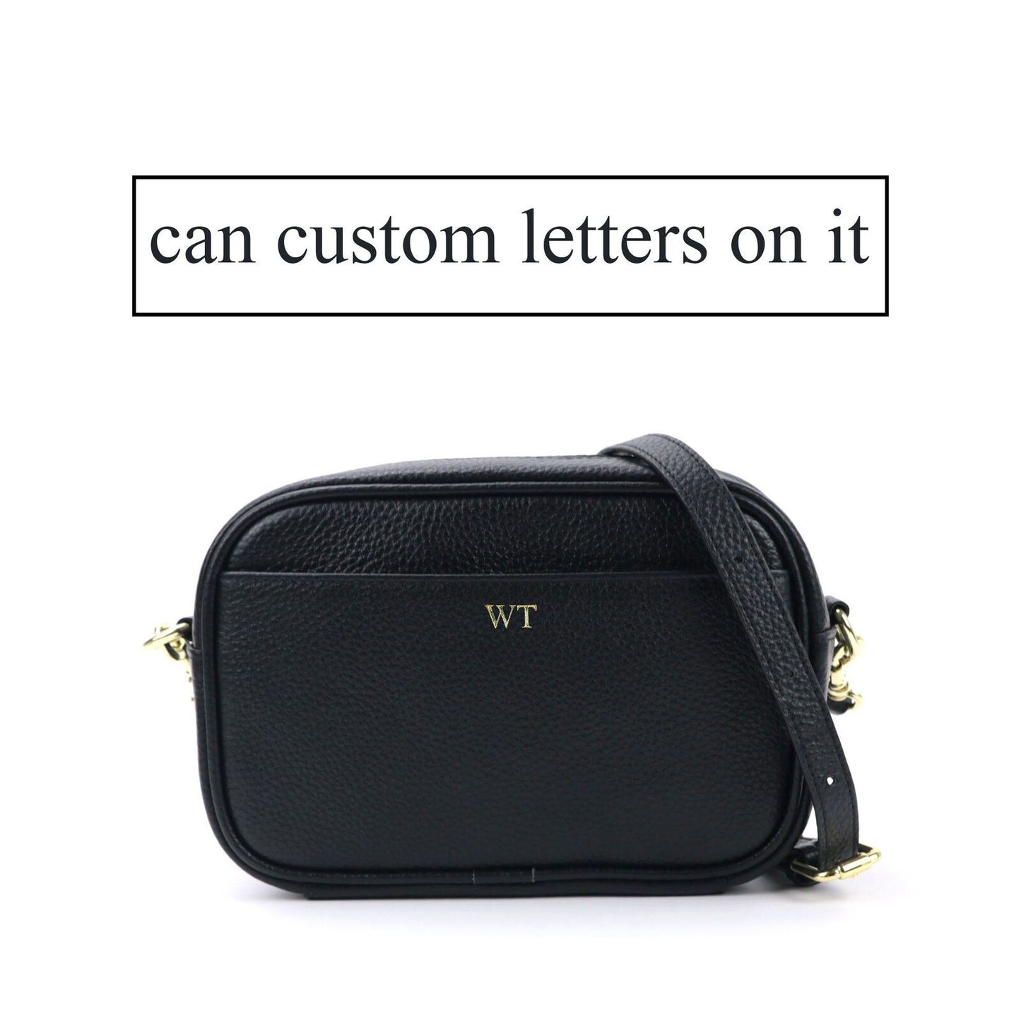 Genuine Leather Pebble Pattern Shoulder Bag Small Square Messenger Bags Purse