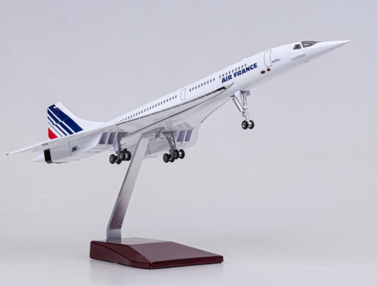 1:125 50CM AIR FRANCE Concorde Airplane Led Sound-Controlled Light Resin Model
