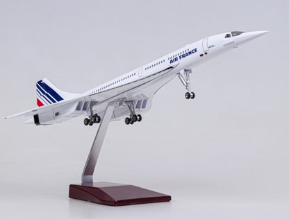 1:125 50CM AIR FRANCE Concorde Airplane Led Sound-Controlled Light Resin Model