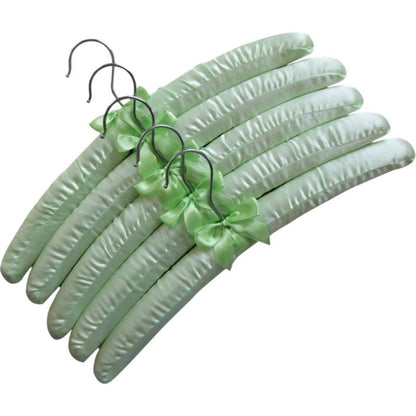 Clothes Hangers 5Pcs Wooden Fabric Coated Sponge Padded Hotel Shop Display Racks