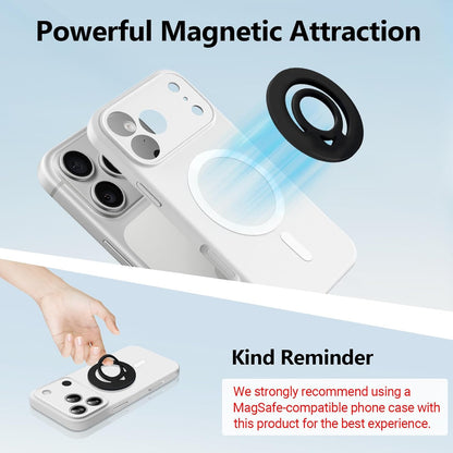 Double Sided Magnetic Silicone Ring Grip Phone Holder, Soft and Portable, Strong