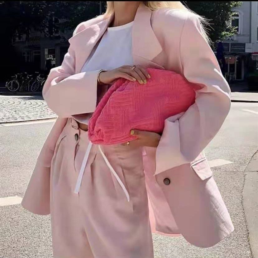 Handbags Shoulder Bag Fashion Pink Canvas Crossbody Bag 39x6x19cm/ 23x5x16cm 1PC
