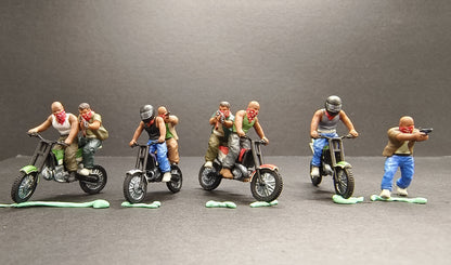 1/72Modern urban motorcycle figure model handprinted Soldier model