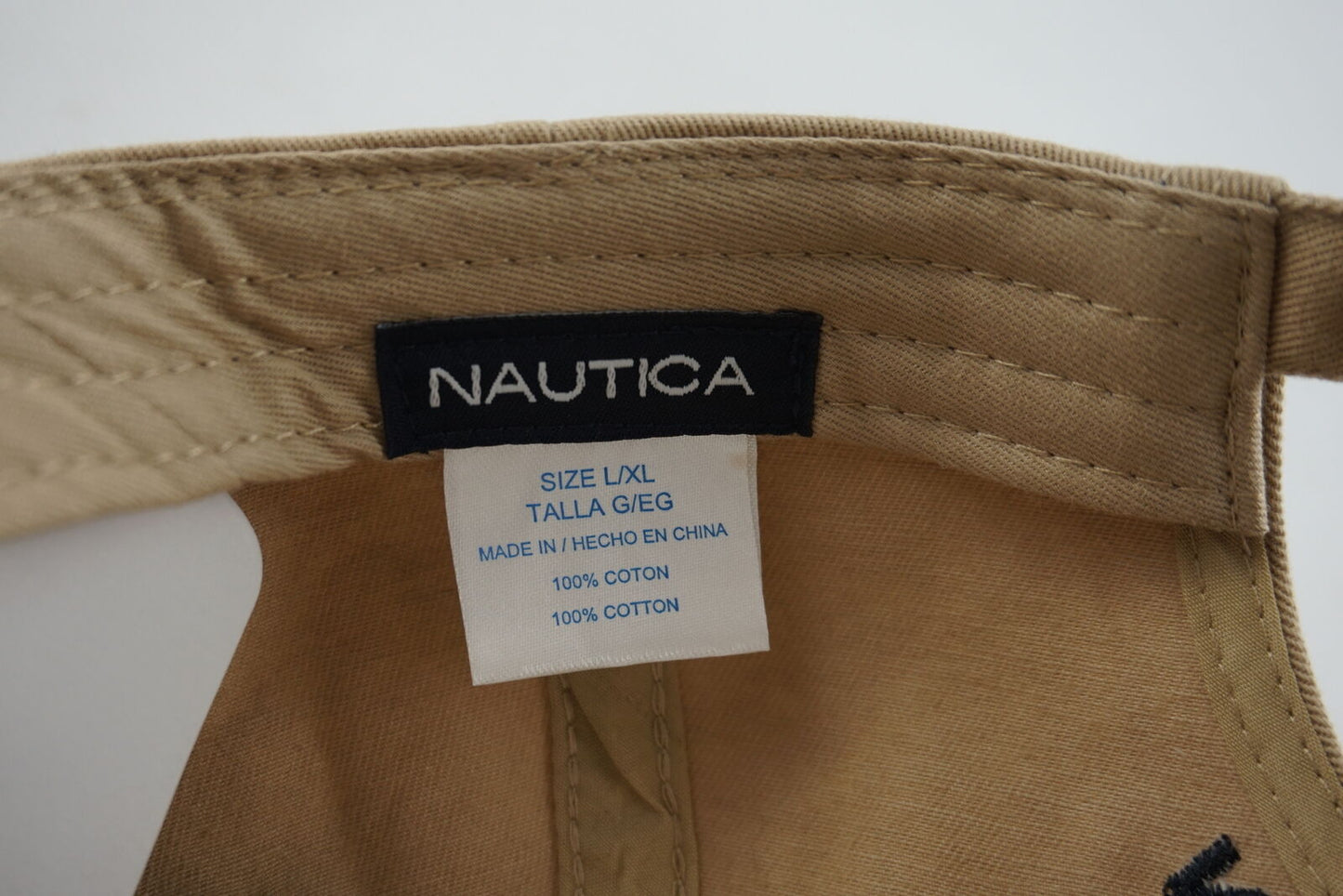 Hot Nautica Hat Rare Tennis Driving Sport Baseball Cap Beige Adjustable Unisex