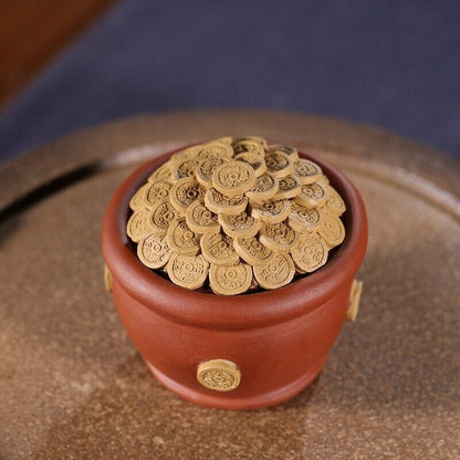 Creative Table Ornament Decoration Yixing Zisha Tea Pet Artware Coin Wealth New