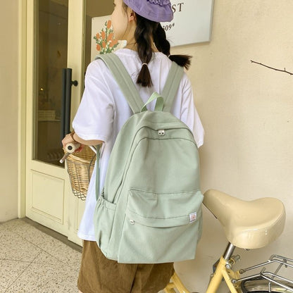 Waterproof Nylon Backpack College Travel Rucksack School Bags 11.4*5.11*16.92"