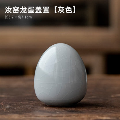 1pc Tianqing Ru Kiln Tea Egg Tea Pet Small Ornament Tea Table Decor Tea Playing