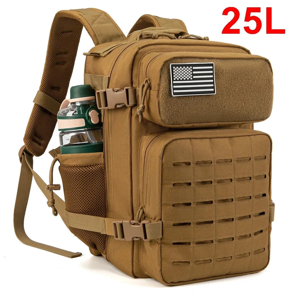 Military Tactical Backpack Women/men Daypack School Bag Rucksack Cup Holder