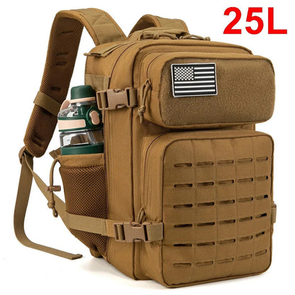 Military Tactical Backpack Women/men Daypack School Bag Rucksack Cup Holder