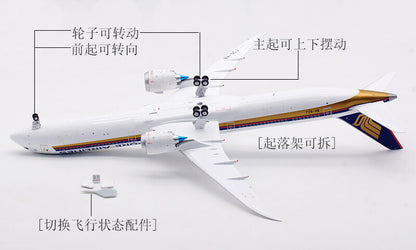 1:200 SQ Wings Singapore Airlines Boeing 787-10 Passenger Airplane Diecast Model