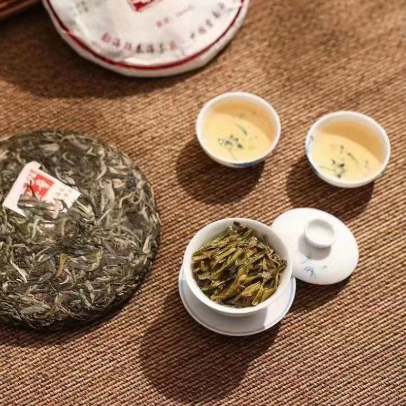 357g Yunnan Puerh Raw Tea Cake 2022 Banzhang Wuzhai Raw Puer Cake Tea Pu-erh Tea