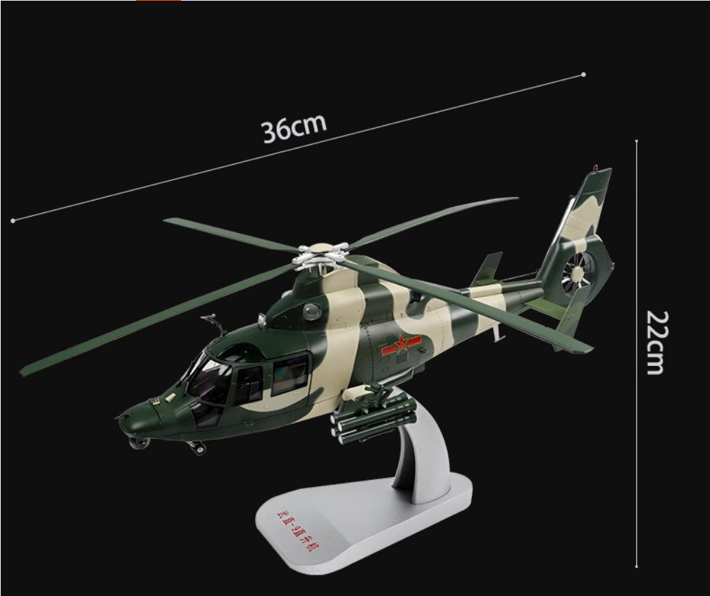 1:32 36CM China Z-9 Armed Helicopter Plane Airplane Diecast Aircraft Model