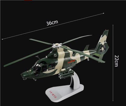 1:32 36CM China Z-9 Armed Helicopter Plane Airplane Diecast Aircraft Model