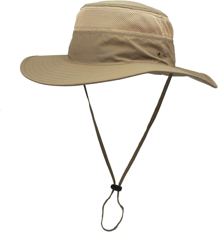 Men'S Sun Hat UPF 50+ Wide Brim Bucket Hat Windproof Fishing Hats