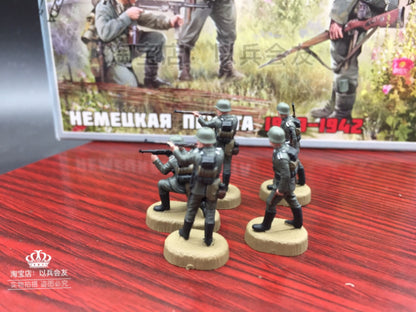 1/72 5Pcs World War II German Infantry Soldier Model
