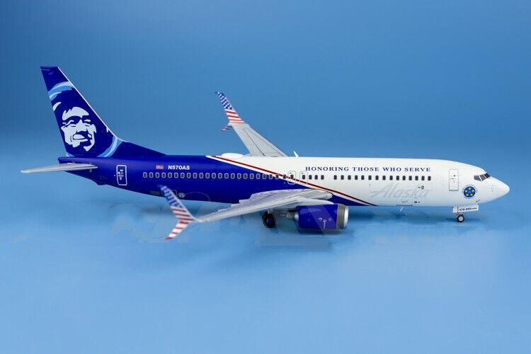 1:200 GeminiJets Alaska BOEING 737-800 Passenger Airplane Diecast Aircraft Model