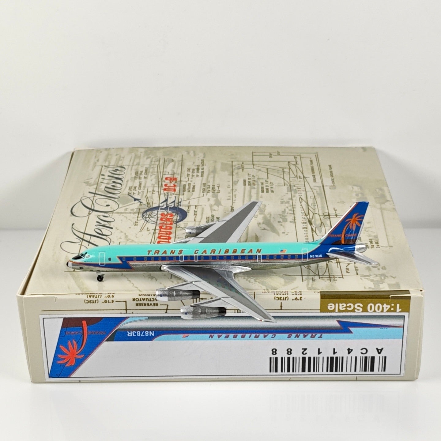 1:400 Aeroclassics Trans Caribbean Airways DC-8 Passenger Plane Diecast Model