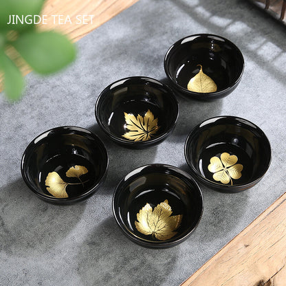 Traditional Kiln Change Ceramic Teacup Handmade Tea Bowl Chinese Boutique