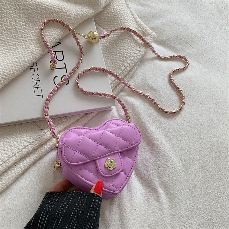Small Shoulder Crossbody Bag Leather Cute Chain Messenger Handbag 12*11*5 CM 1PC