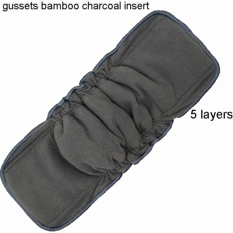 Reusable Washable Diaper Inserts Bamboo Cotton Elastic Inserts Boosters Liners