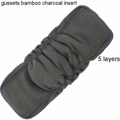 Reusable Washable Diaper Inserts Bamboo Cotton Elastic Inserts Boosters Liners