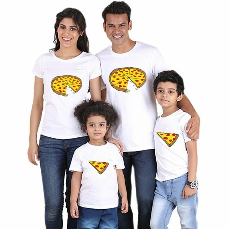 T-shirt Family Matching Clothes Father Mother Daughter Son Clothes Baby Cotton