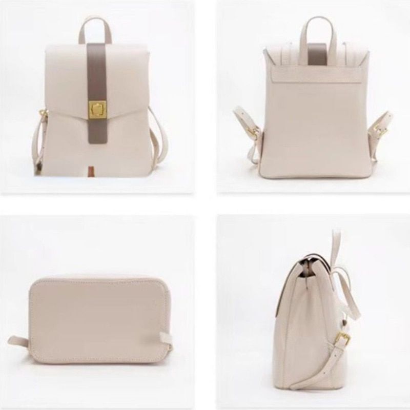Genuine Leather Luxury Bag Large Capacity Girl Schoolbag New Fashion Ladies Cute