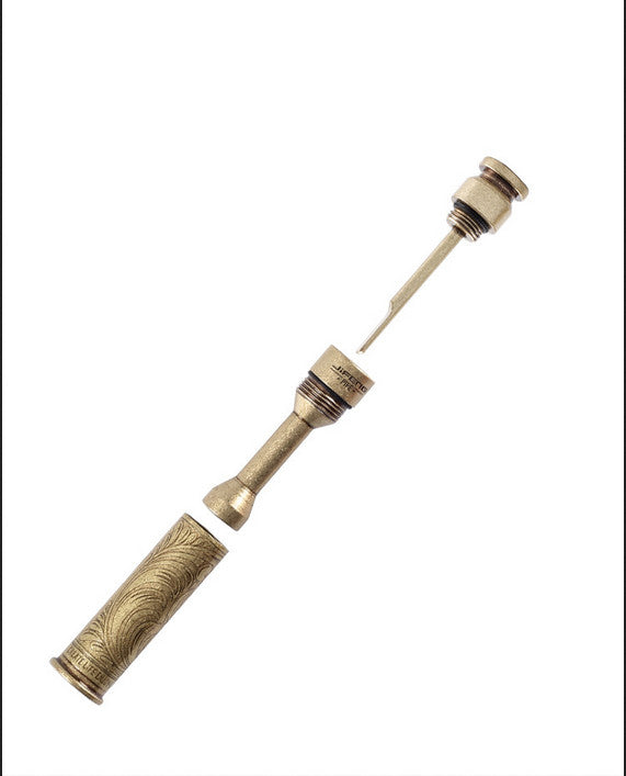 New Pure Brass Tobacco Pipe Tamper Cigar Needle Dredge Pipe Cleaning Tool