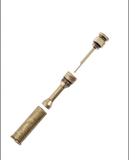 New Pure Brass Tobacco Pipe Tamper Cigar Needle Dredge Pipe Cleaning Tool