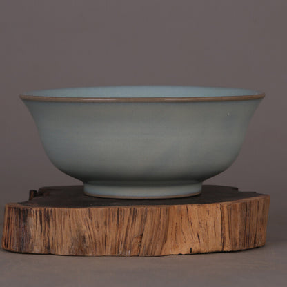 5.5" Collection Chinese Song Porcelain Ru Kiln Green Glaze Bowl Collected