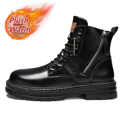 Boots Men Leather Snow Boots Man Shoes Outdoor Ankle Boots Men's Sneakers