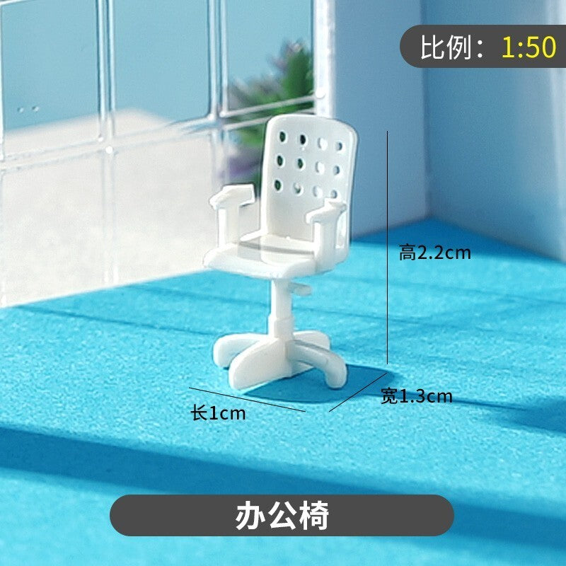 1/50 Cinema Chairs Model Mini Furniture Scene Props Model Accessories