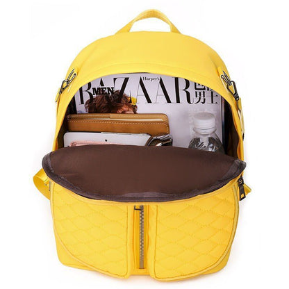 Oxford Backpacks Shoulder Traveling Purse Large School Book Bag Yellow Red Green