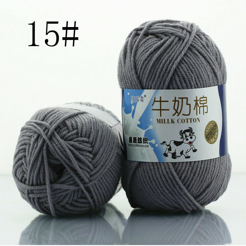 Hot Sale 50g Hand-woven Chunky Yarn Soft Milk Cotton Knitting Baby wool yarn